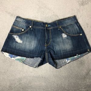 NEW Rocawear Rainbow Distressed Jean Skirt